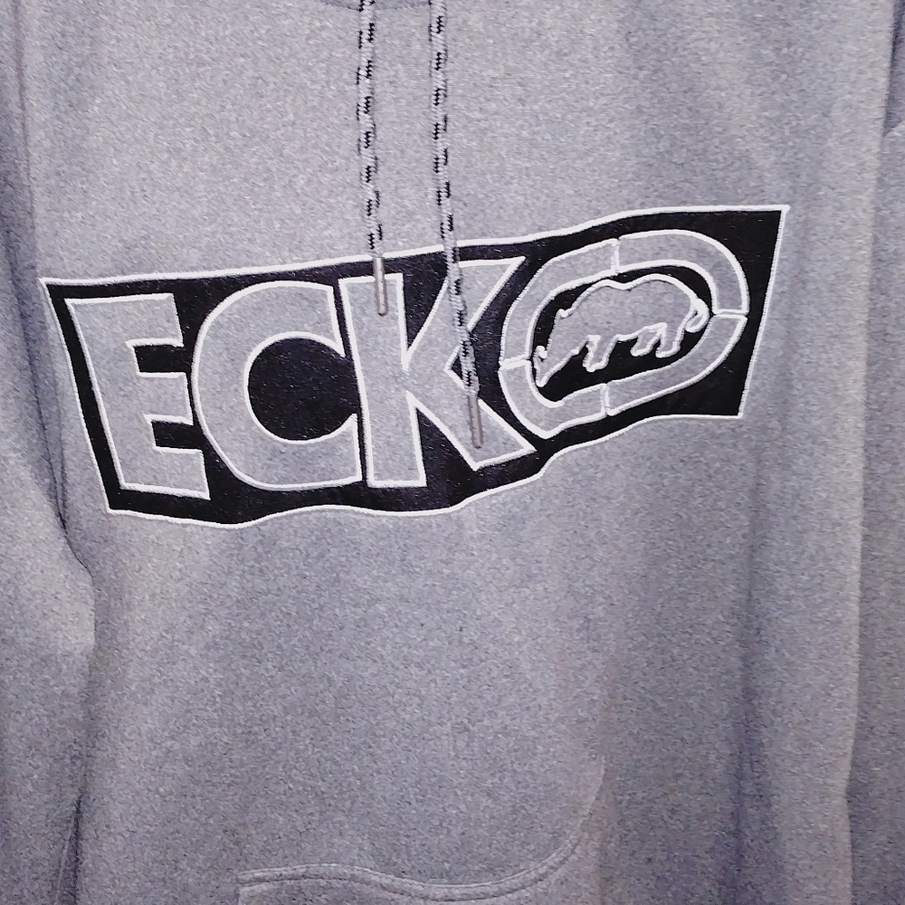Men's 2XL Grey  Long-Sleeved Pullover Hoodie